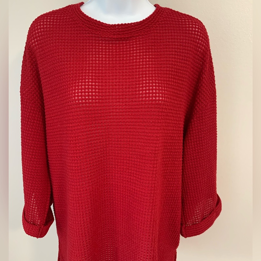 ee:some Loose Knit Red Sweater